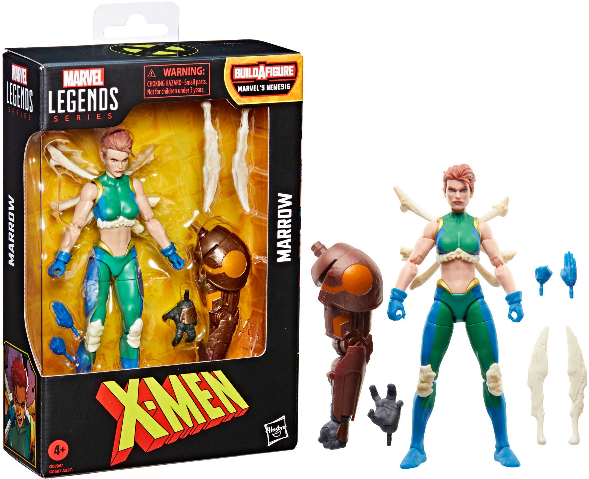 WARNING: BUILD-A-FIGURE MARVEL CHOKING HAZARD - Small parts. Not for children under 3 years. MARVEL LEGENDS SERIES MARROW G0796/4+ ASST. XMEN HOSHUA GOSET