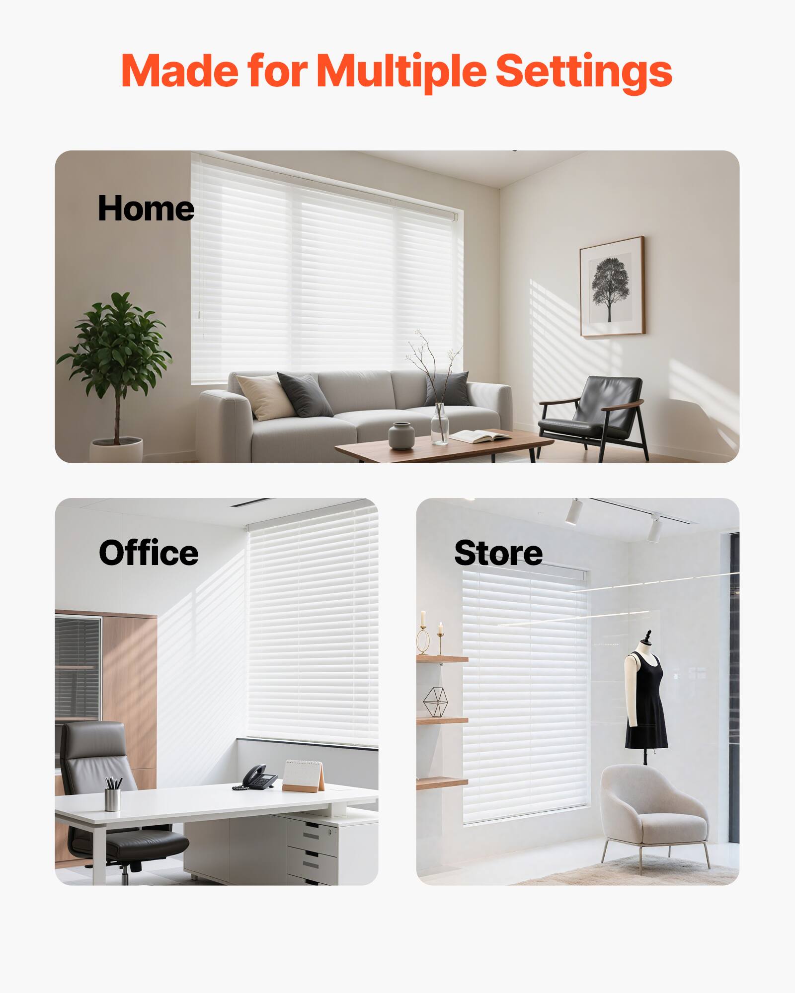 Made for Multiple Settings

Home

Office

Store