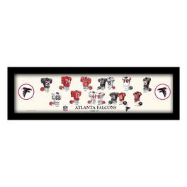 Sporticulture - Atlanta Falcons 8" x 26" Framed Art Uniform Heritage Print - Multicolor