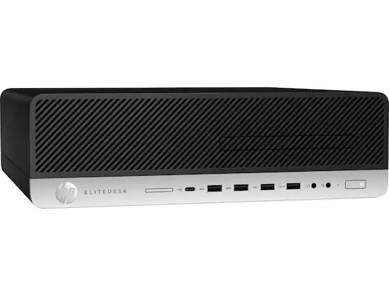 Front. HP - HP EliteDesk 800 G5-SFF i7-9700 32GB DDR4 1TB SSD Intel UHD Win 11 Pro - Black.