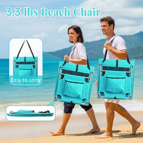 3.3 lbs Beach Chair  
Easy to carry