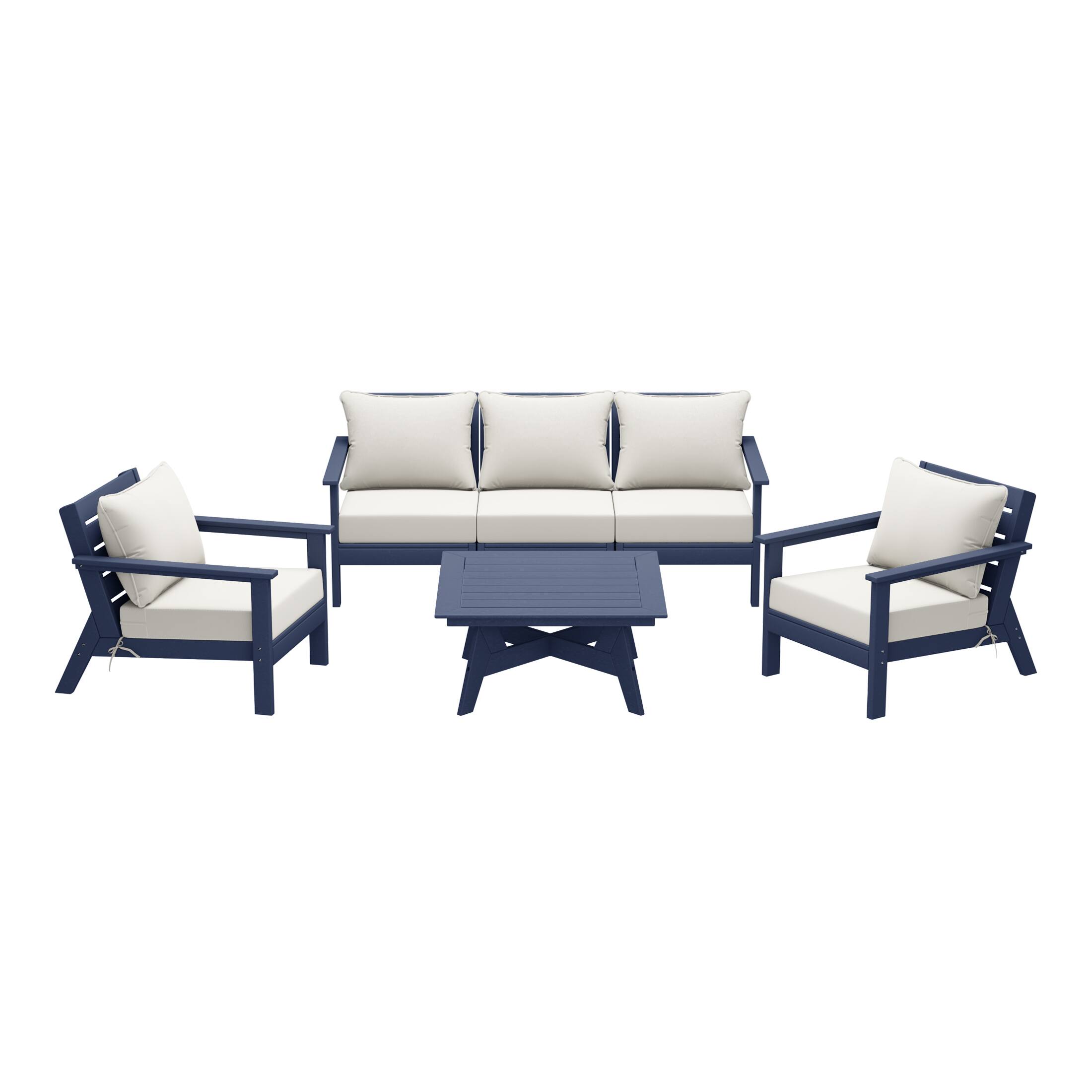 Navy Blue/White