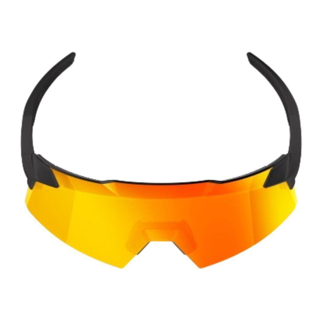 Angle. 100% - AEROCRAFT - Soft Tact Black - HiPER Red Multilayer Mirror Lens - N/A.