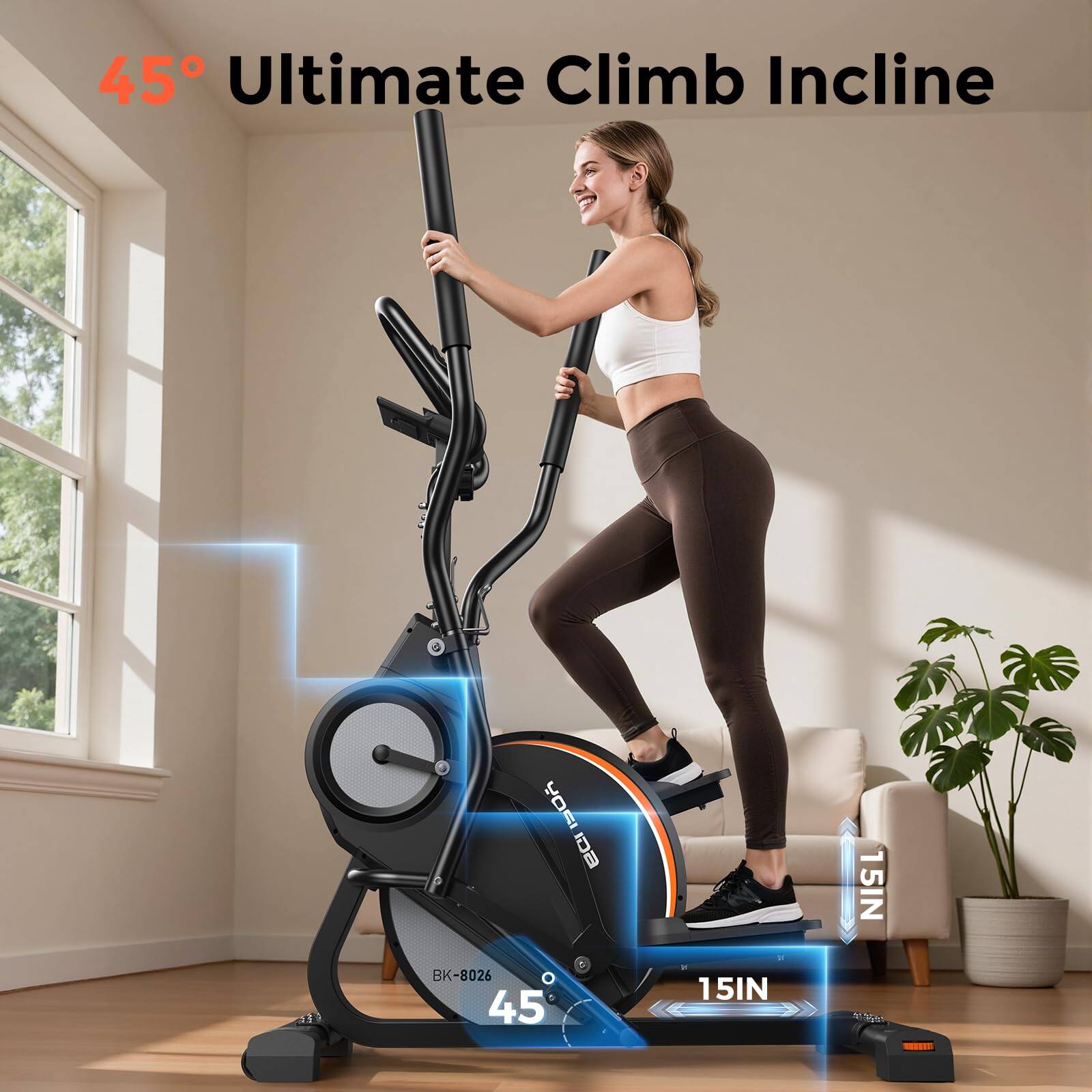 45° Ultimate Climb Incline  
YOSI D 15IN BK-8026  
45° 15IN