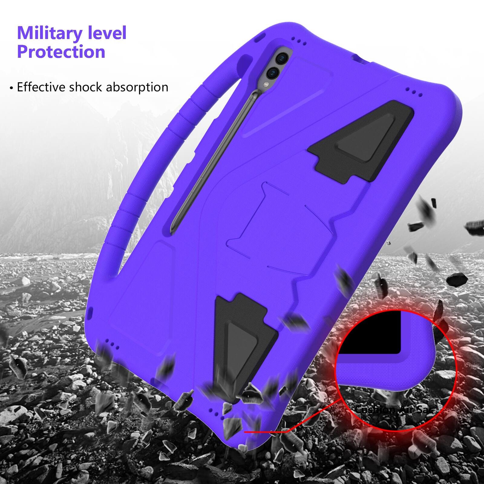 Military level Protection  
- Effective shock absorption