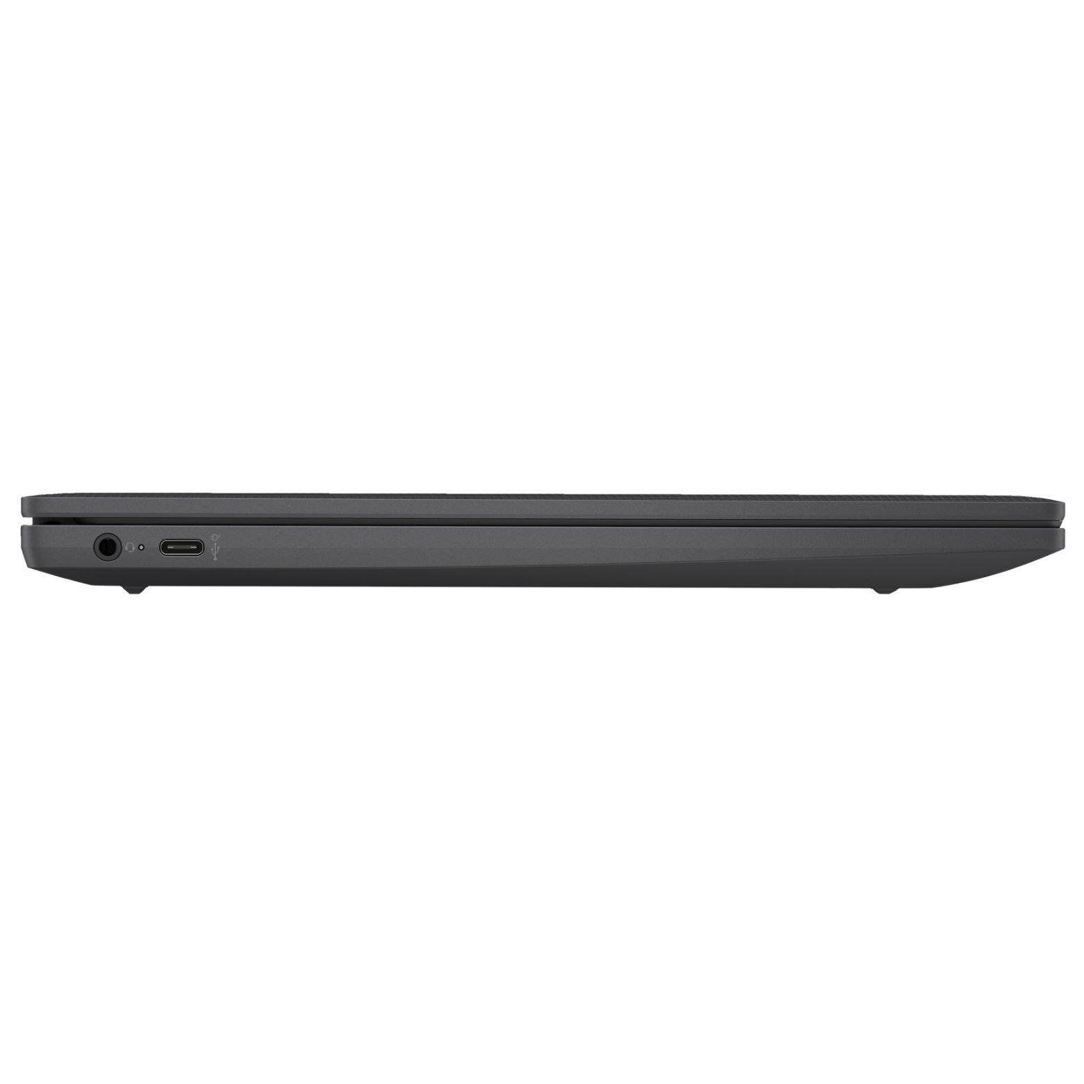 Alt View 3. HP - Chromebook 14a-nf0000nr 14" Intel Processor N100 0.8 GHz up to 3.4 GHz 4GB RAM 64GB eMMC ChromeOS - Gray.