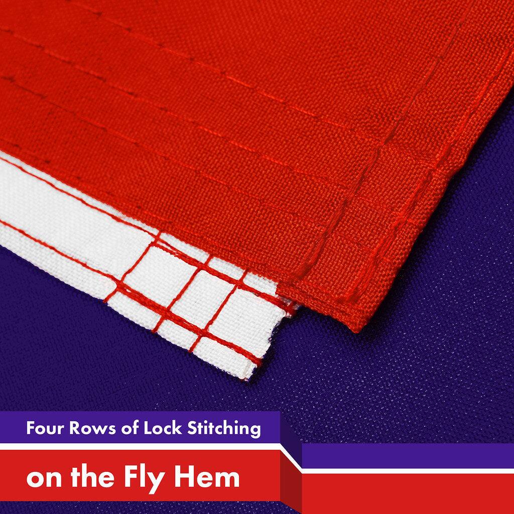 Four Rows of Lock Stitching on the Fly Hem