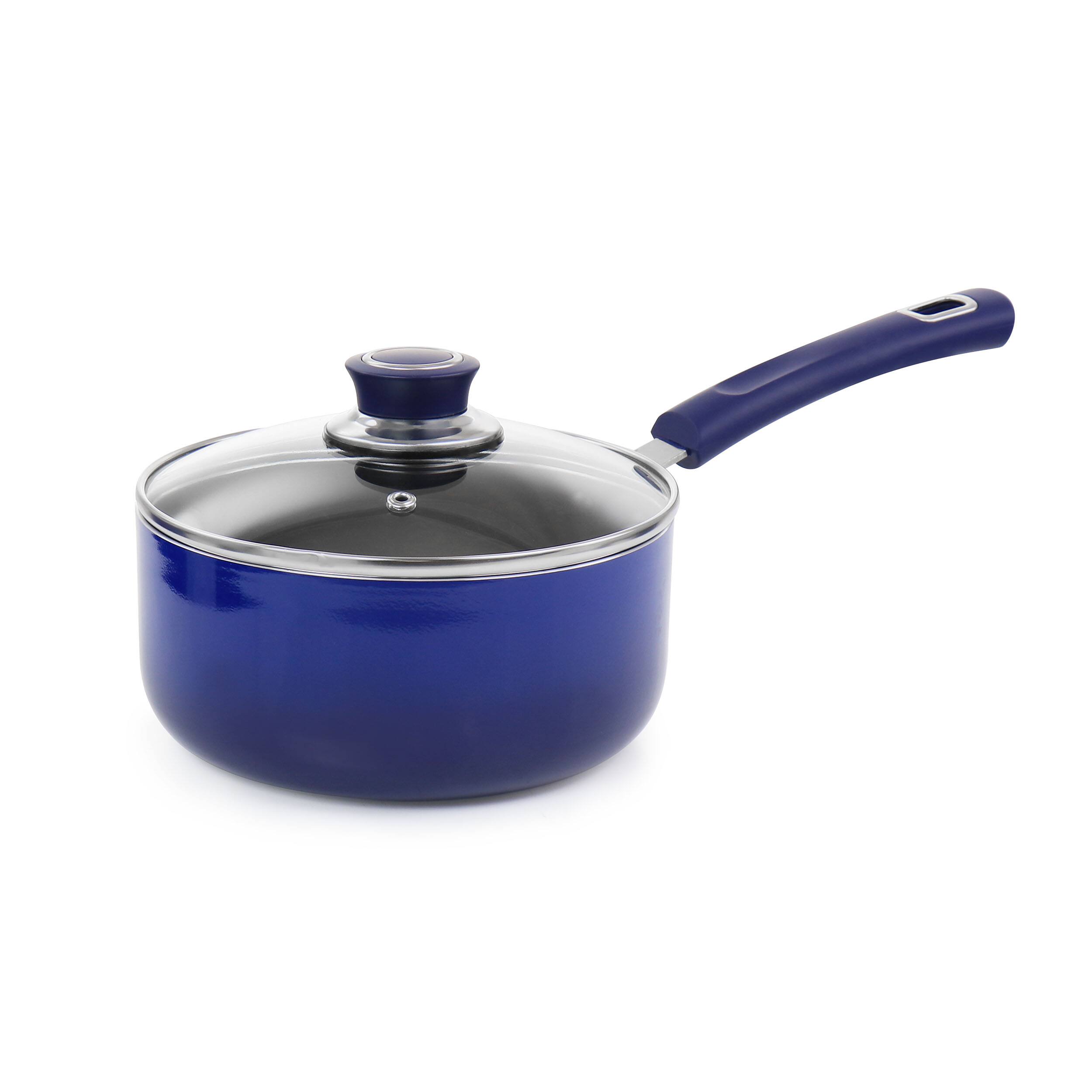 Alt View 3. Oster - Oster 7 Piece Non Stick Aluminum Cookware Set in Blue - Blue.