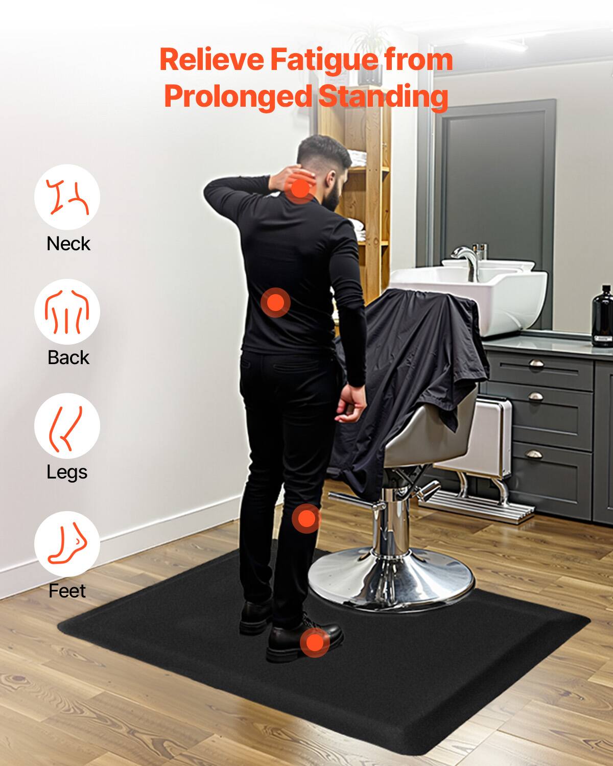 Relieve Fatigue from Prolonged Standing

Neck
Back
Legs
Feet