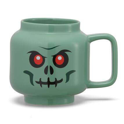 Front. Room Copenhagen - LEGO: Skeleton Green Large Ceramic Mug, 17.9oz - Green.
