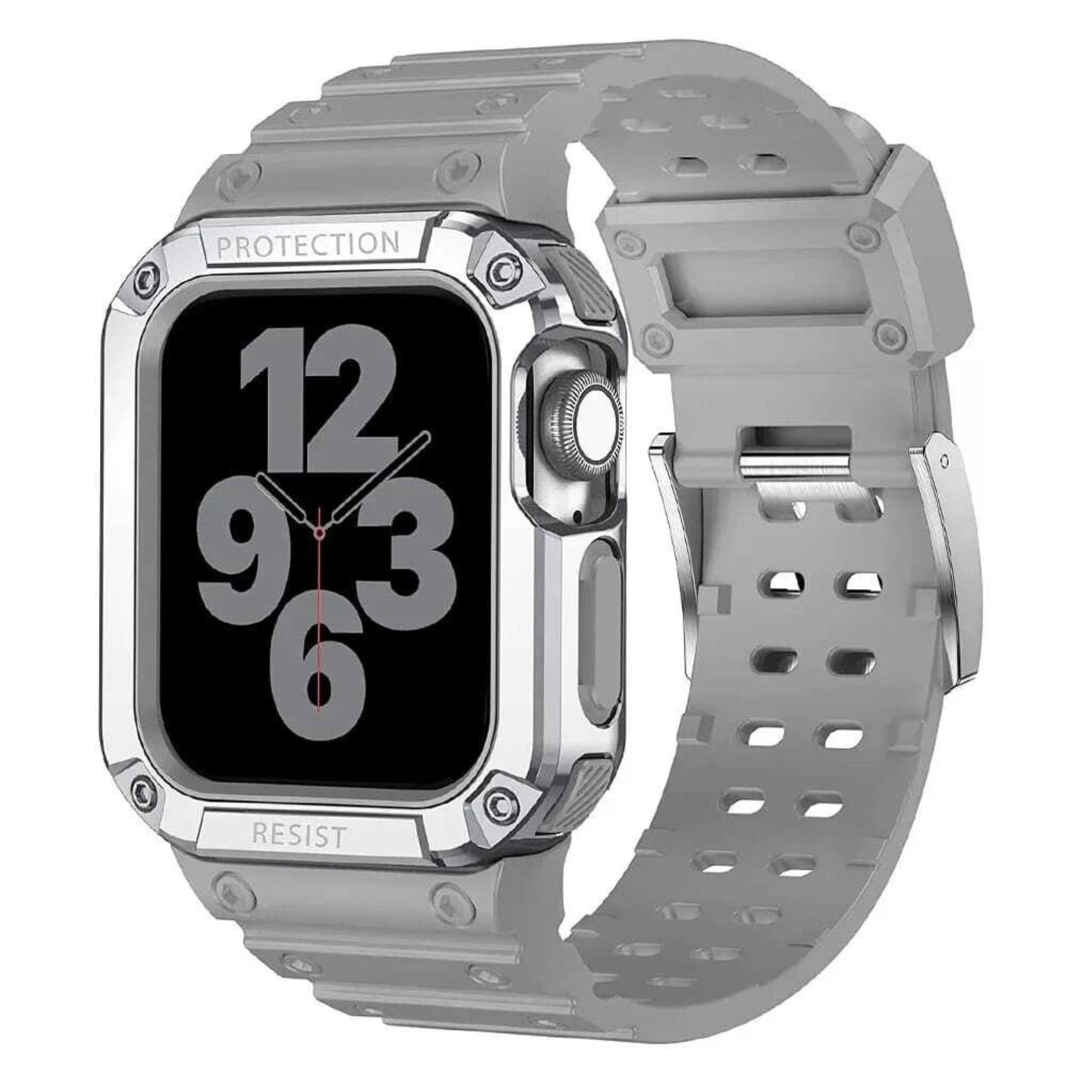 Kitcheniva - Rugged Apple Watch Band With Protective Case iWatch Strap 42 to 45mm - Gray price history on PriceWatchPro