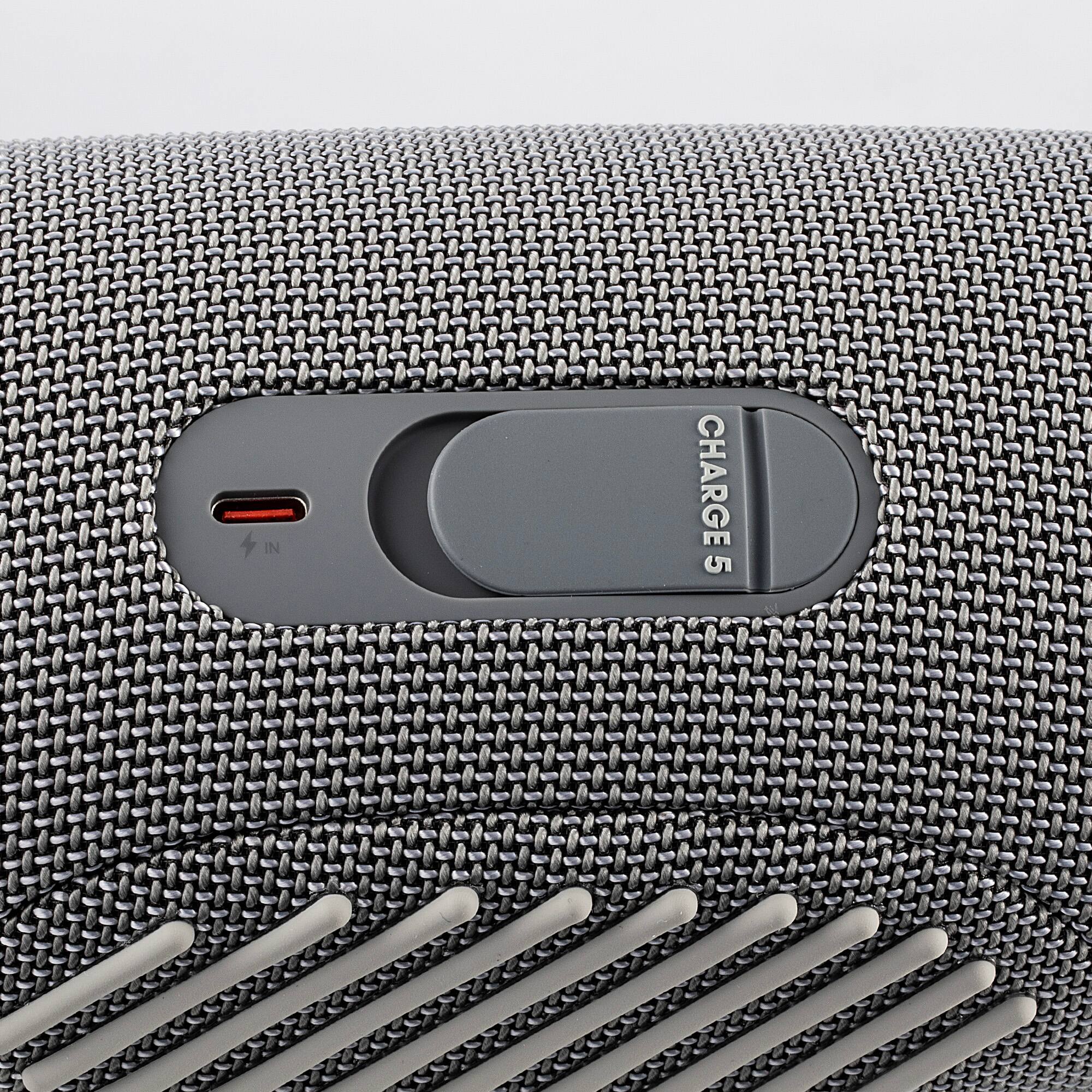 Alt View 4. JBL - JBL Charge 5 Portable Wireless Bluetooth Speaker with IP67 Waterproof with Case (Gray) - Grey.