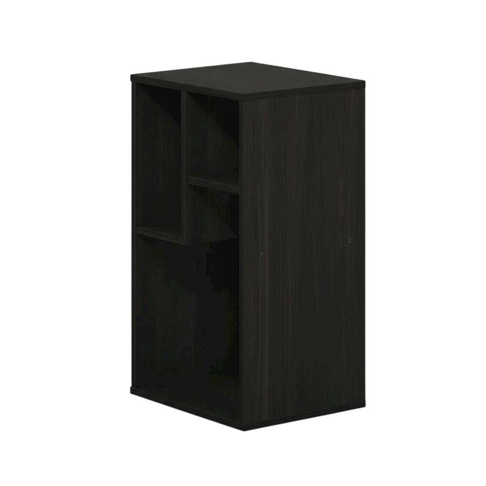 FurniFact - Irregular 3-Cube Bookcase with Finish - Espresso