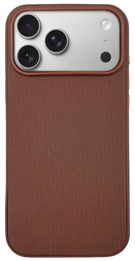 Alt View 8. Nakedcellphone - Woven Series for iPhone 17 Pro Max Case (Compatible with MagSafe) - Brown.