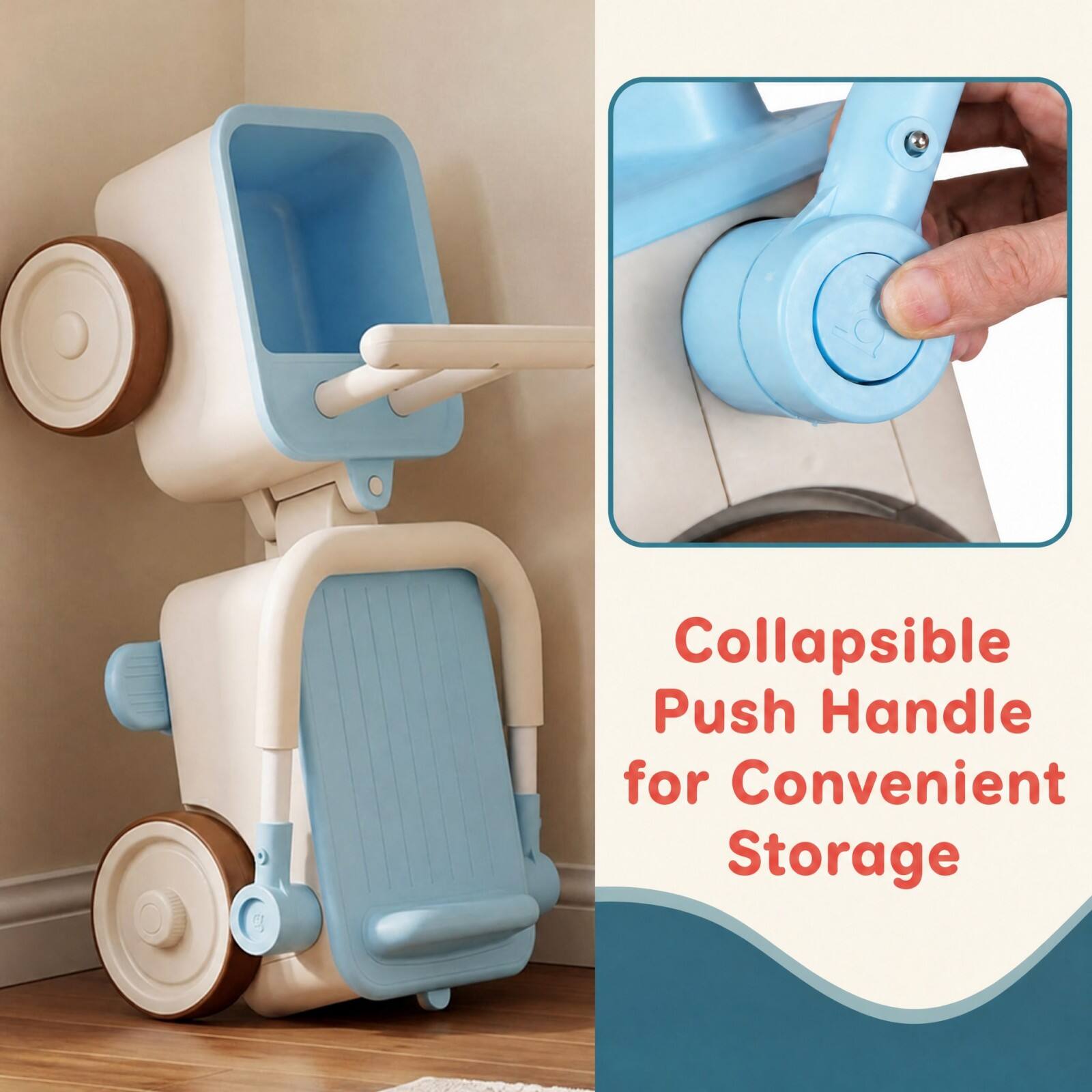 Collapsible Push Handle for Convenient Storage