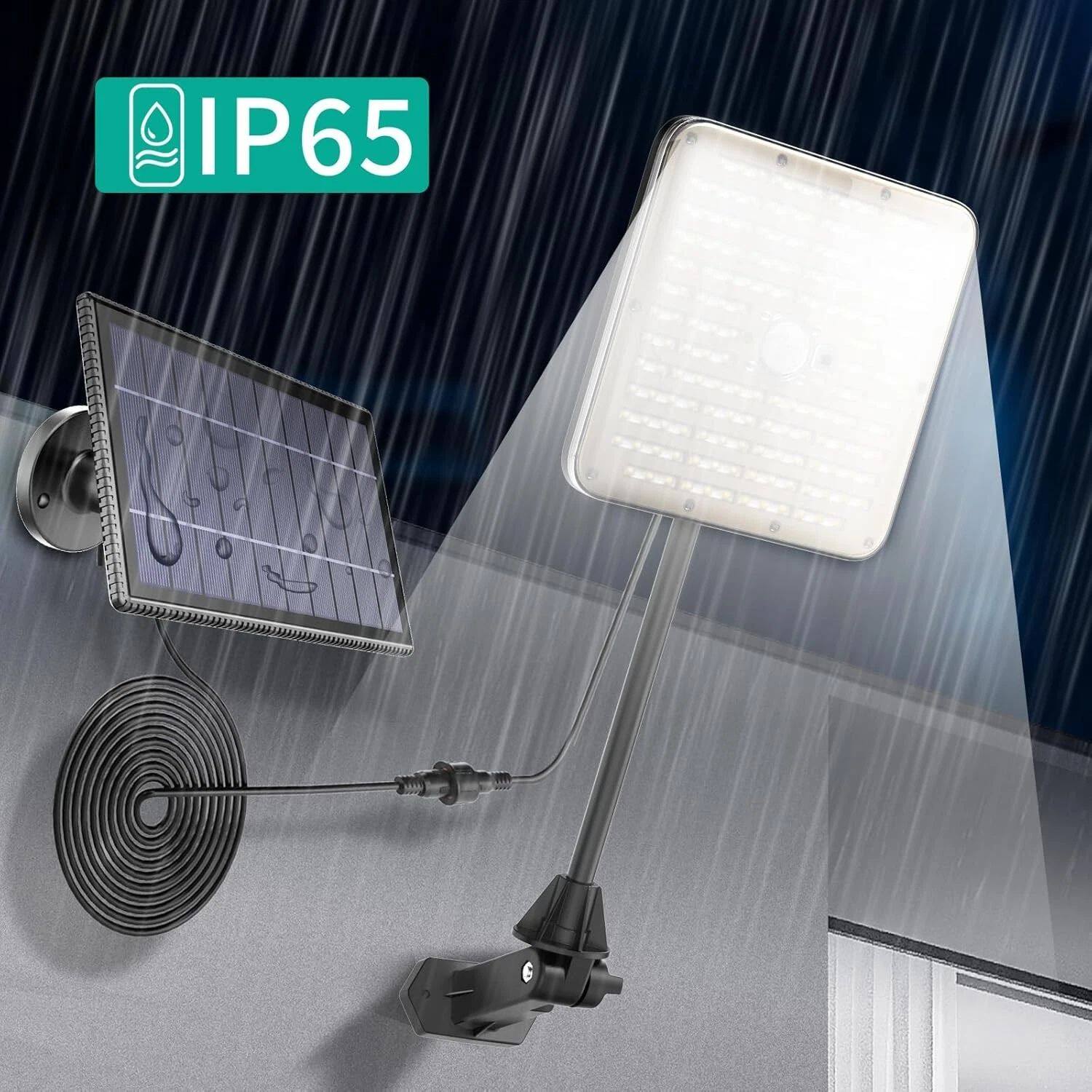 Left. Home Collection - 1 Pcs 1200 LED Solar Street Light – Commercial Dusk-to-Dawn Outdoor Road/Wall Lamp.