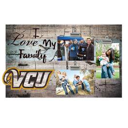 Fan Creations - VCU Rams 11" x 19" I Love My Family Clip Photo Frame - Multicolor