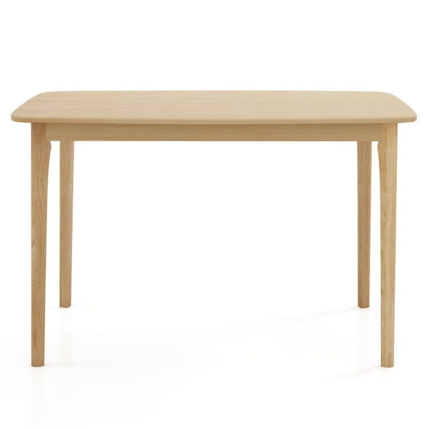 Left. Resenkos - Modern Solid Wooden Dining Table Supporting Legs for Dining Room, Living Room Oak Finish - Brown.