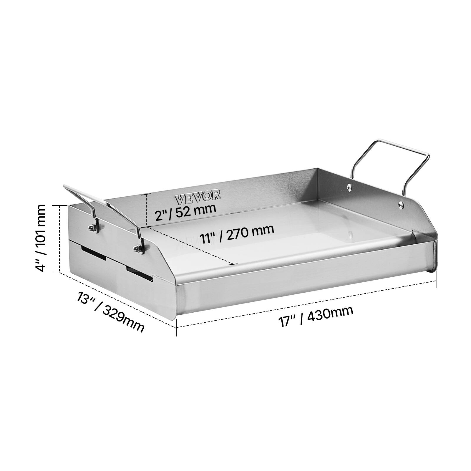 101 mm / 4" VEVOR 2"/ 52 mm 11" / 270 mm 13" / 329mm 17" / 430mm