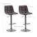 Alt View Zoom 15. CorLiving - Palmer Adjutable Square Tufted Barstool (set of 2) - Distressed Grey.