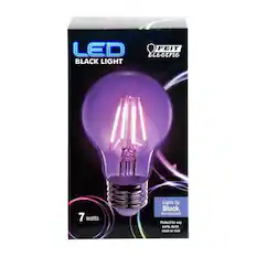 LED FEIT Electric BLACK LIGHT
7 watts
Lights Up Black
Non-Dimmable
Perfect for any party, dorm room or club