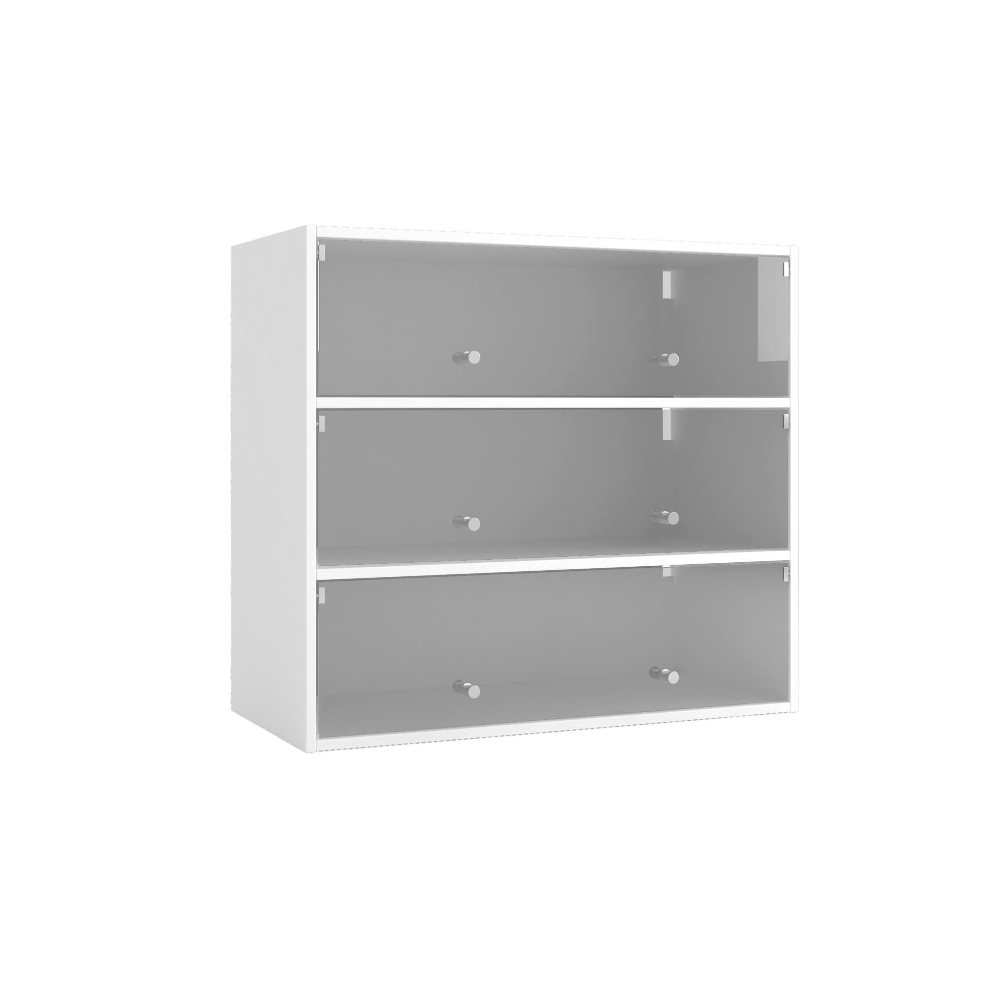 Alt View 2. GOODSILO - Elegant Glass Door Shoe Display Cabinet with Customizable LED Lighting for Sneaker Enthusiasts - White.