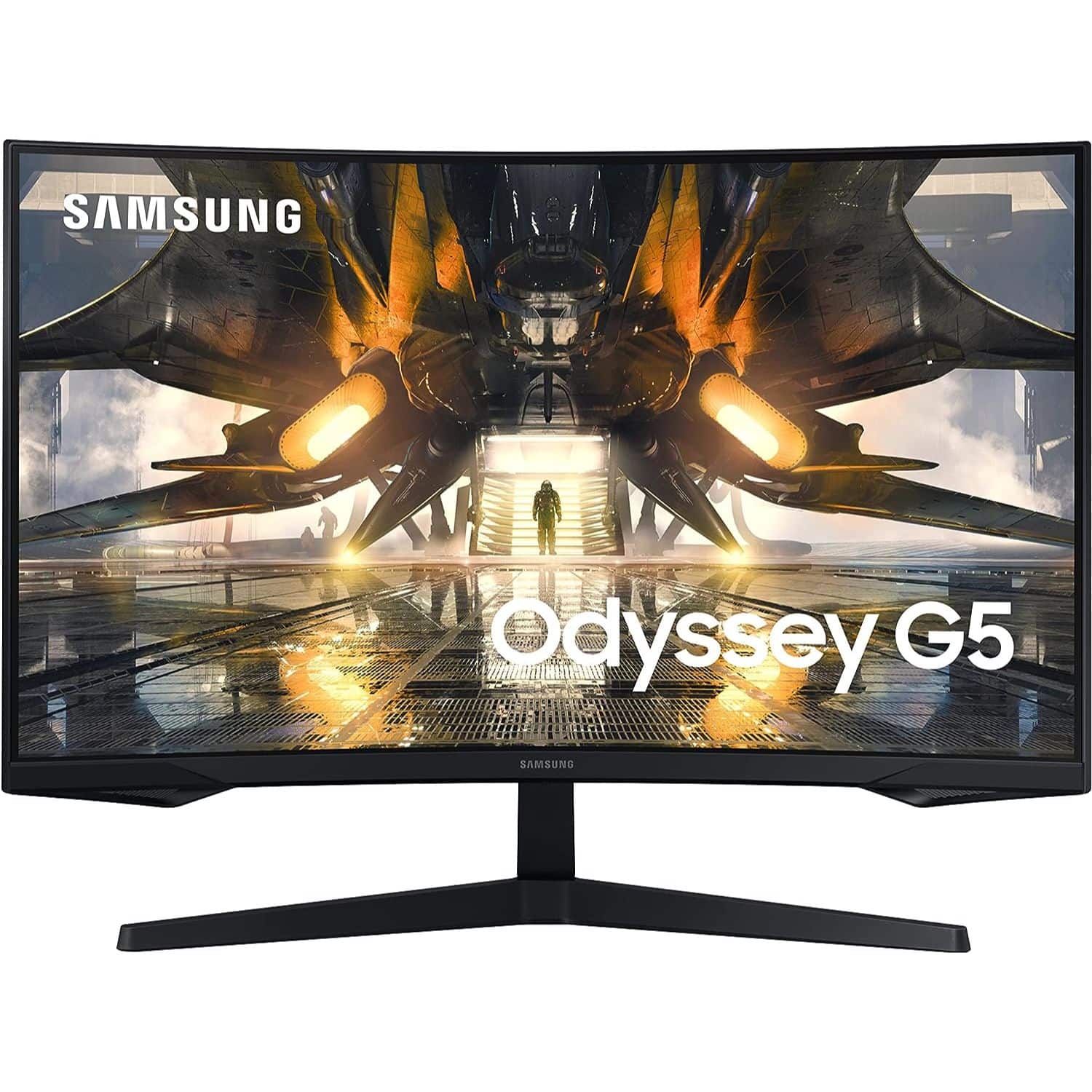 Samsung - Odyssey G55A 27" Curved WQHD Gaming Monitor LS27AG552ENXZA - Black