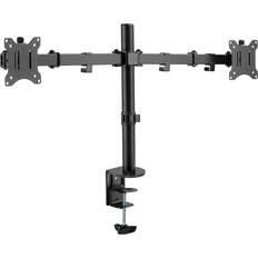 Front. Amer Networks - Amer Desk Mount for Monitor, Flat Panel Display - 2 Display(s) Supported - 32" Screen Support - 17.64 lb Load Capacity - Black.