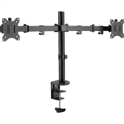 Front. Amer Networks - Amer Desk Mount for Monitor, Flat Panel Display - 2 Display(s) Supported - 32" Screen Support - 17.64 lb Load Capacity - Unknown.