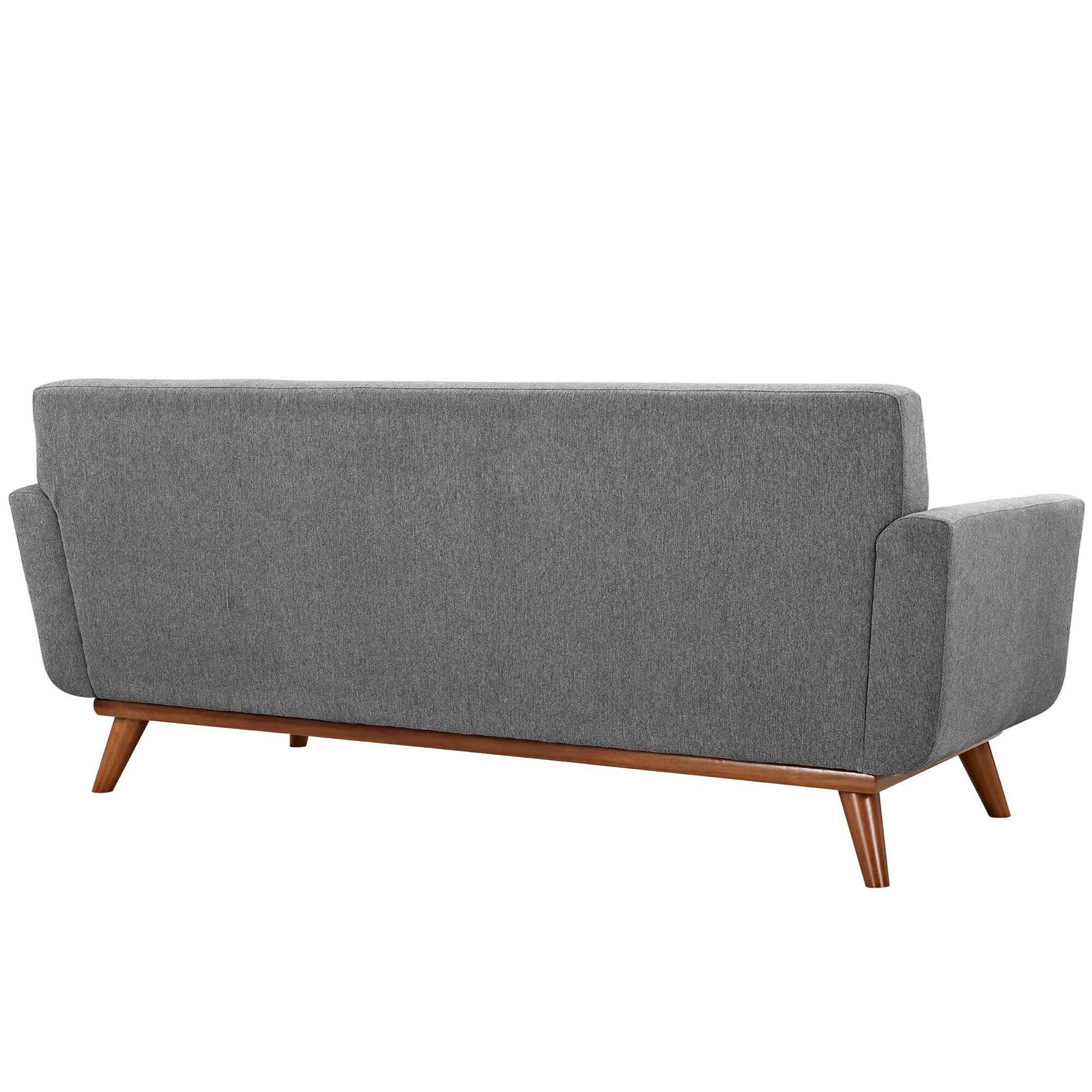 Left. Modway - Engage Upholstered Fabric Loveseat by Modway - Expectation Gray.