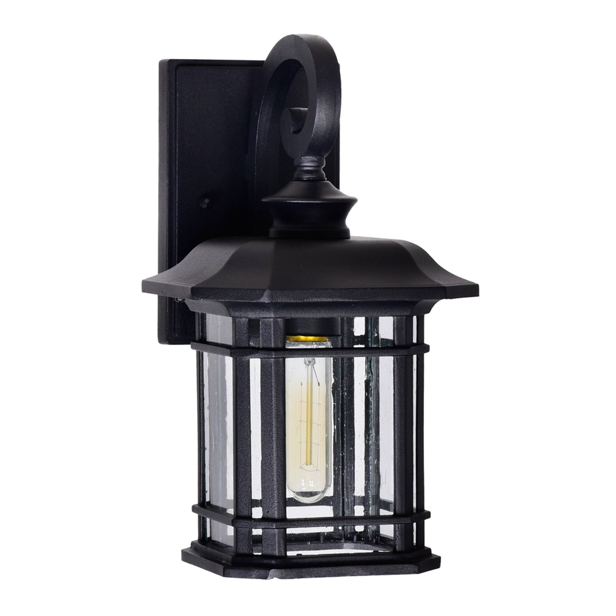 Alt View 2. CWI Lighting - Blackburn 1 Light Outdoor Black Wall Lantern - Black.