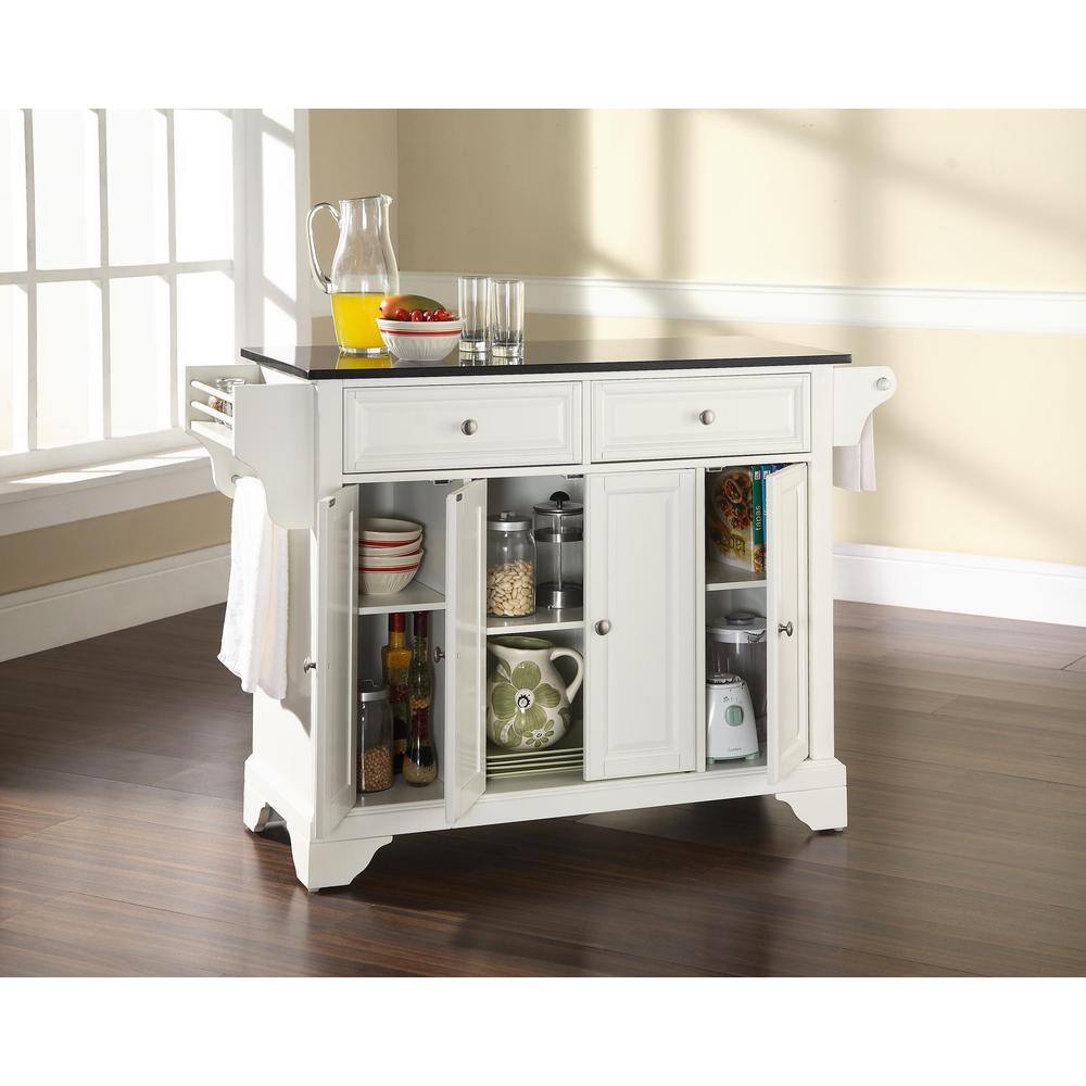 Back. Crosley Furniture - Lafayette Granite Top Full Size Kitchen Island/Cart - White.