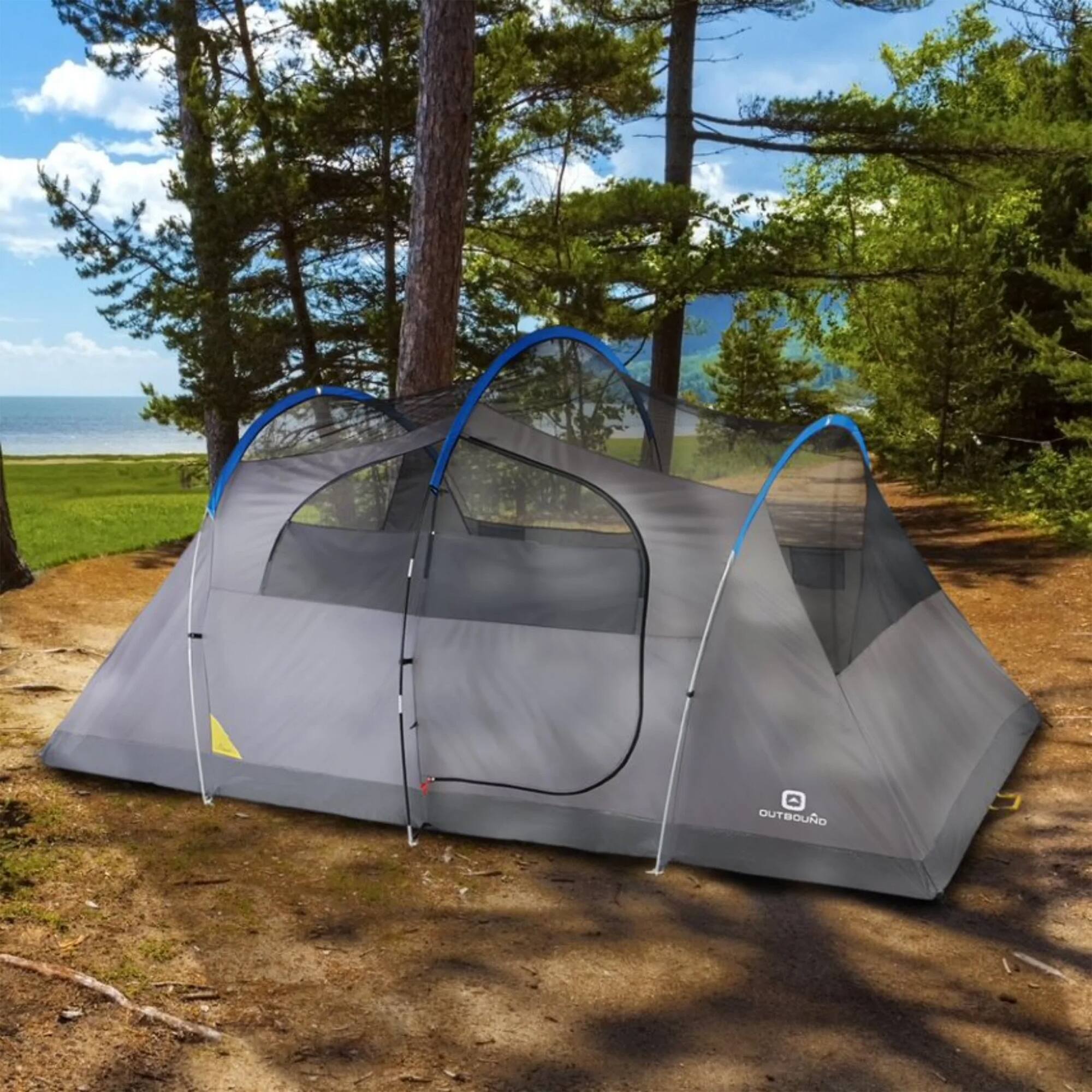Alt View 7. Outbound - Outbound 8 Person 3 Season Easy Up Camping Dome Tent with Rainfly & Porch, Blue - Multi.