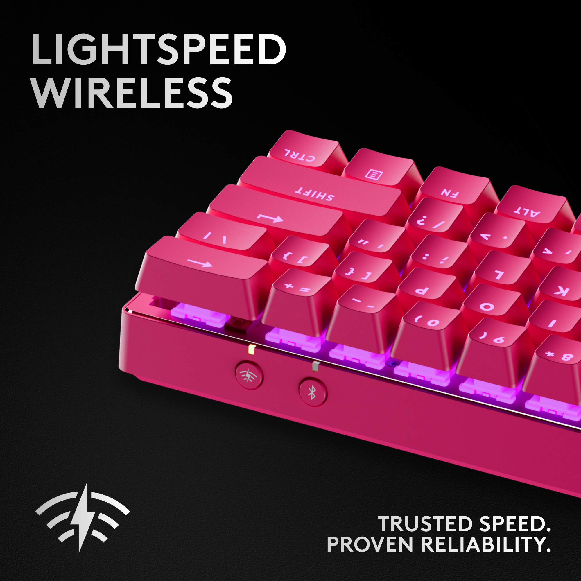 Lightspeed Wireless CTRL S SHIFT, F { E } J + = - - FN / : ! d O ALT A A / 7 K O I ) 6 8 TRUSTED SPEED. PROVEN RELIABILITY.