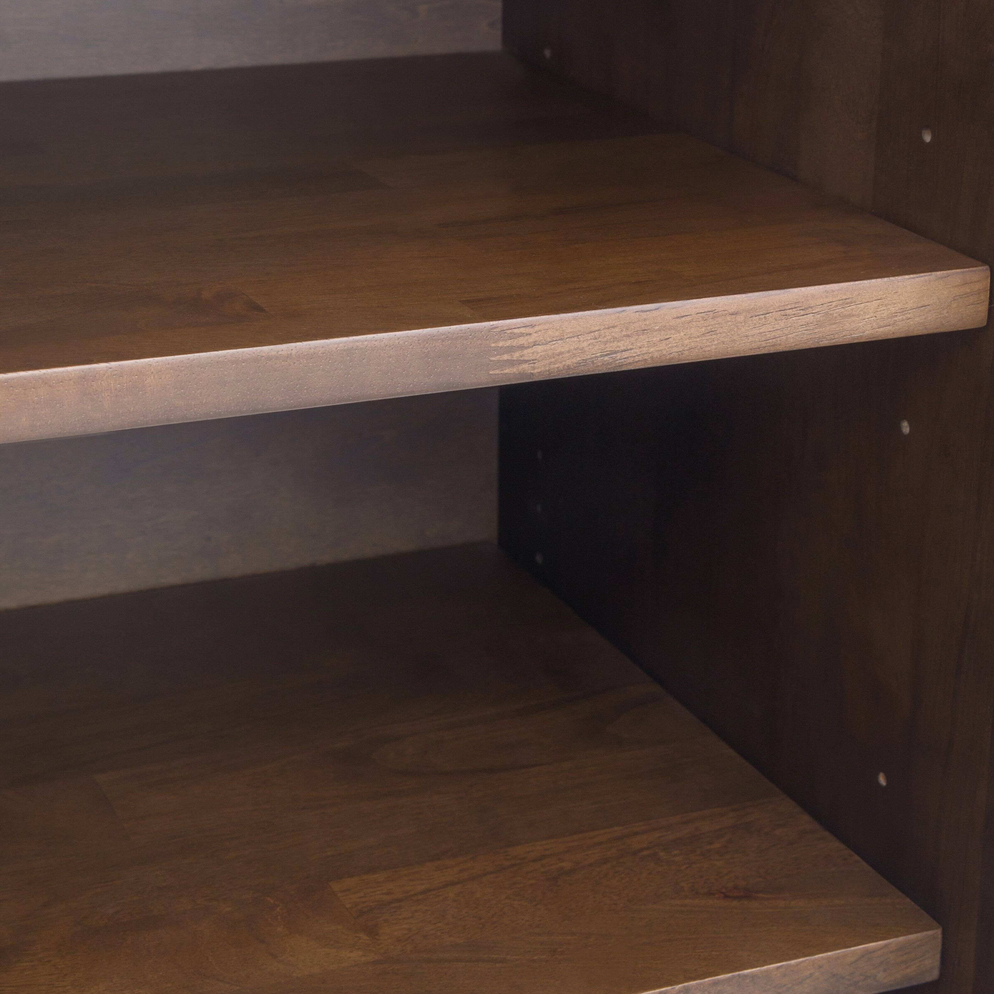 Alt View 7. Simpli Home - Simpli Home Banting 60 inch Wide Solid Wood Mid Century Sideboard with Centre Drawers in Walnut Brown - Walnut Brown.
