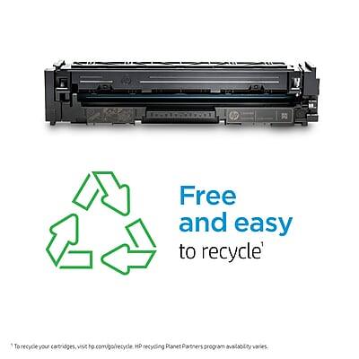 Free and easy to recycle*

To recycle your cartridges, visit [hp.com/recycle](http://hp.com/recycle). HP Recycling Planet Partners program availability varies.