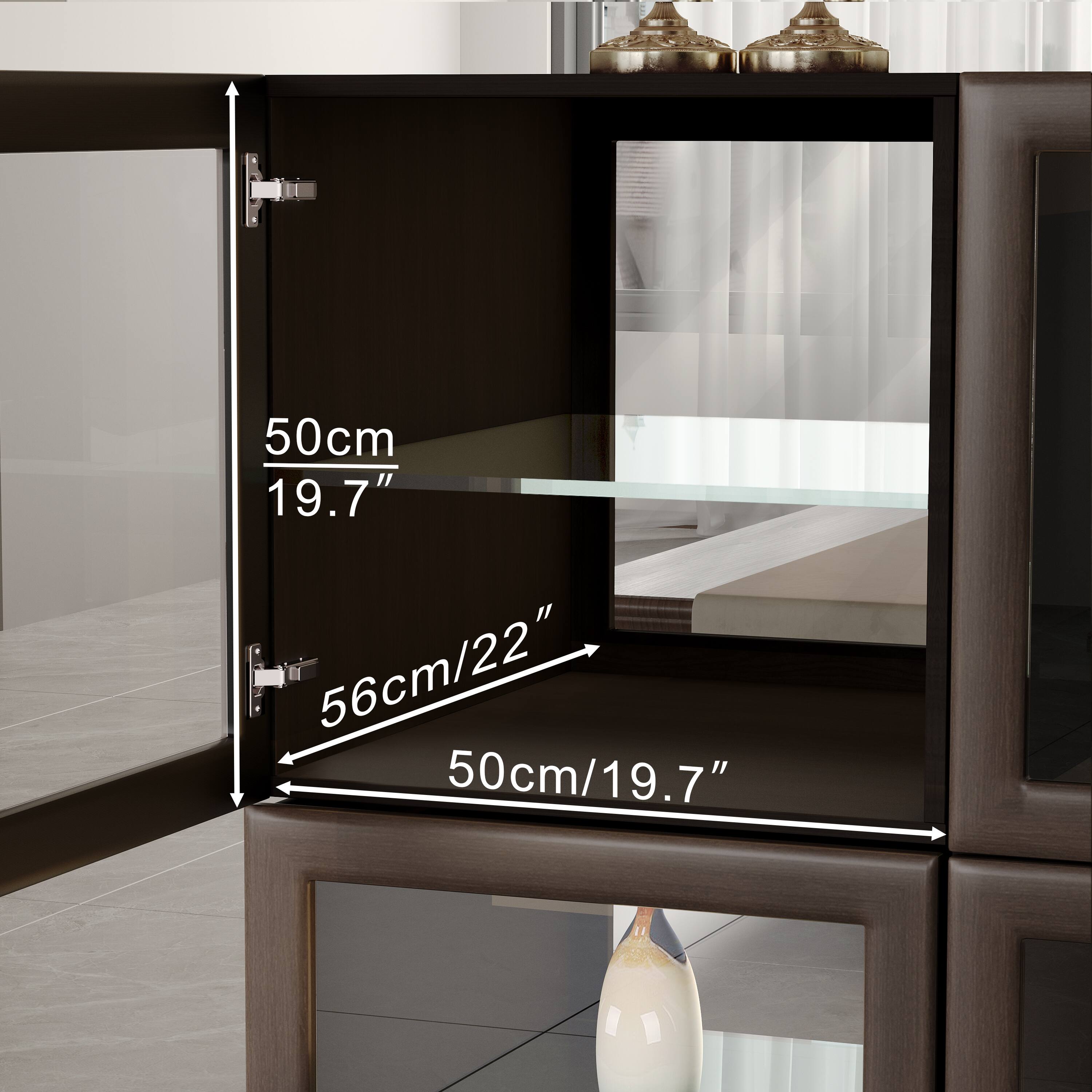 50cm / 19.7"  
56cm / 22"  
50cm / 19.7"