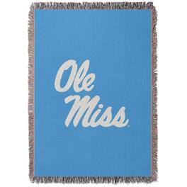 Chad & Jake - Ole Miss Rebels Woven Blanket - Blue