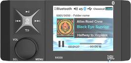 JBL - R4500 AM/FM, 4Ch High Power, Bluetooth DIN Style Radio w/ Color LCD Screen / Zone control - Black