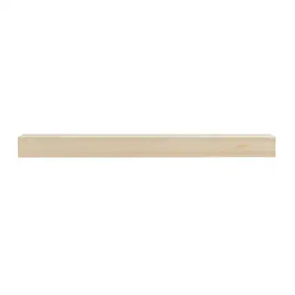 Front. Touchstone Home Products - Fireplace Mantel Shelf , 72" x 8" x 4.75", Solid Pine Wood Mantel for Over Fireplace - Unfinished.