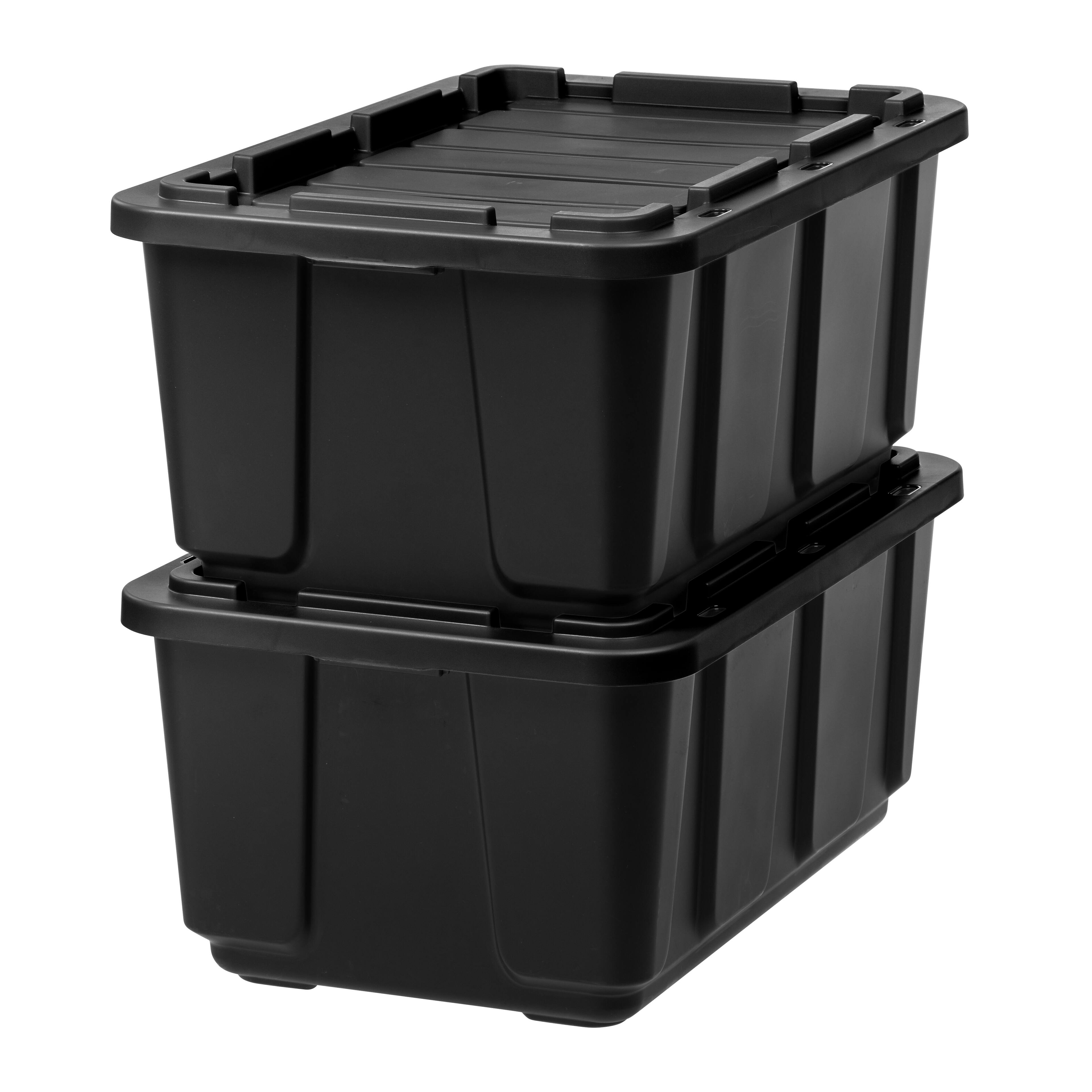 Alt View 8. IRIS USA - IRIS USA 27Gal/108Qt Large All-Weather Heavy-Duty Stackable Storage Plastic Bin Tote Container with Quick Snap Lid.