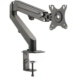 SIIG - Single Gas Spring C-Clamp Monitor Desk Mount - 27" - Black