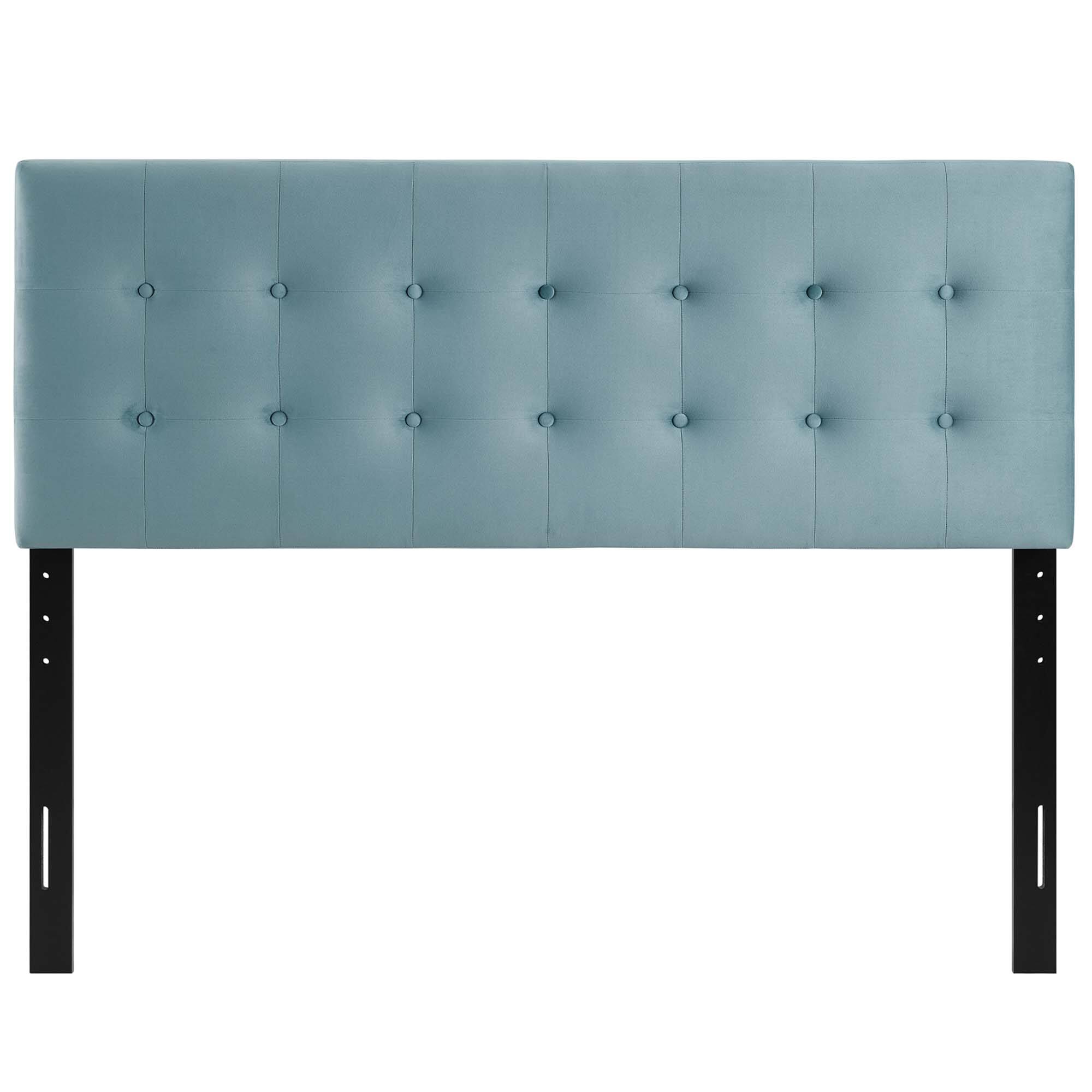 Alt View 2. Modway - Emily Biscuit Tufted Performance Velvet Queen Headboard by Modway - Blue.
