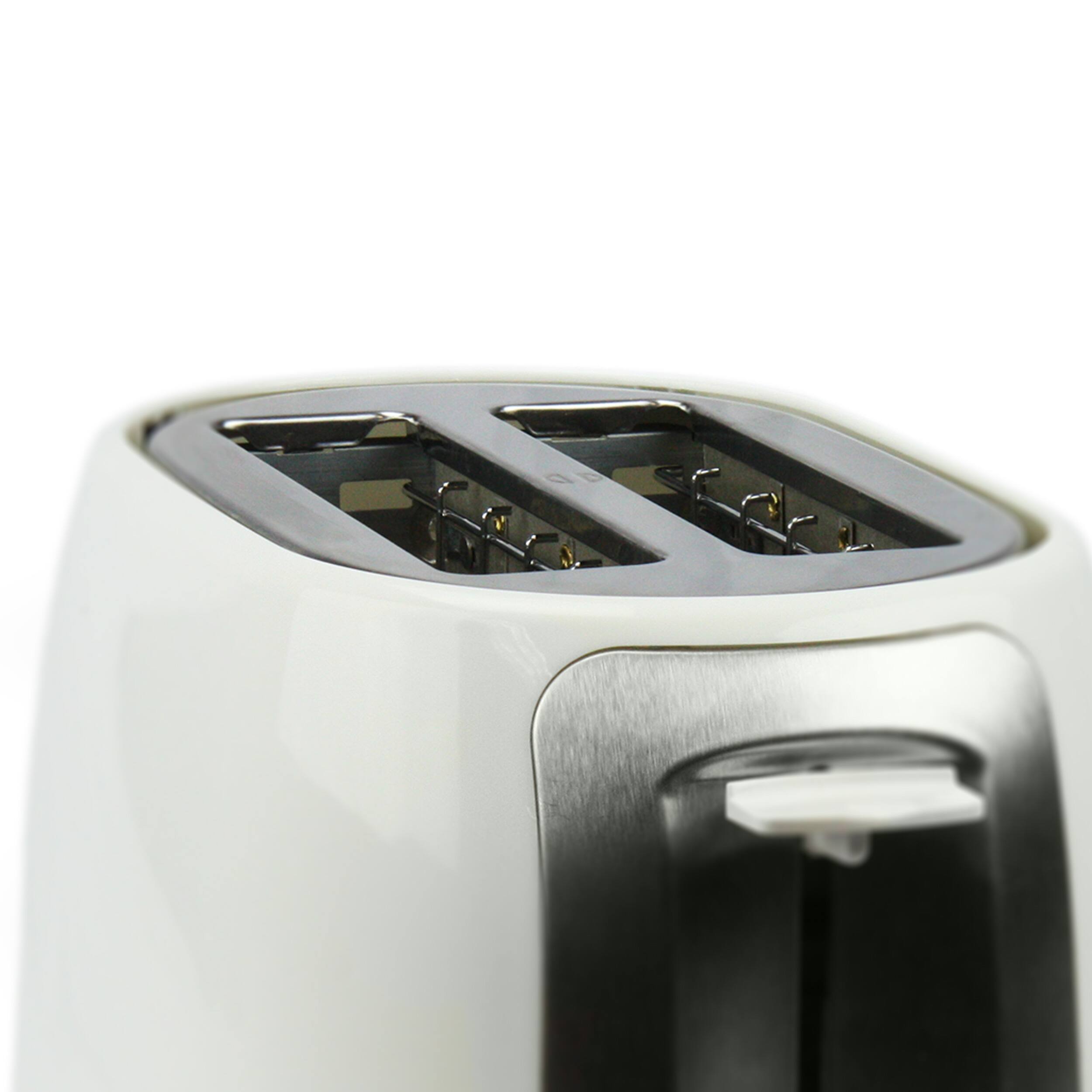 Alt View 3. Better Chef - Brentwood 2 Slice Cool Touch Toaster in White and Stainless Steel - White.