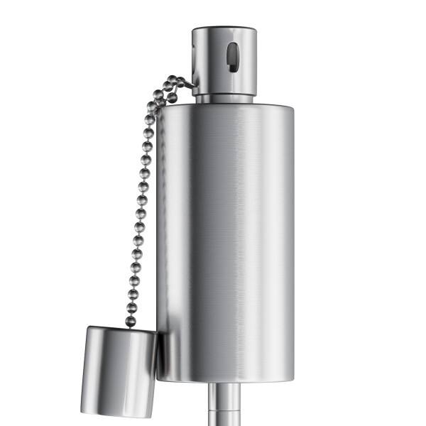 Angle. Pure Garden - 10.5in Stainless Steel Refillable Citronella Torch Canister.