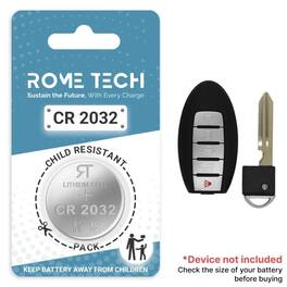 RomeTech - Replacement Battery for Key Fob - Nissan Maxima 2016-2023 2 Pack