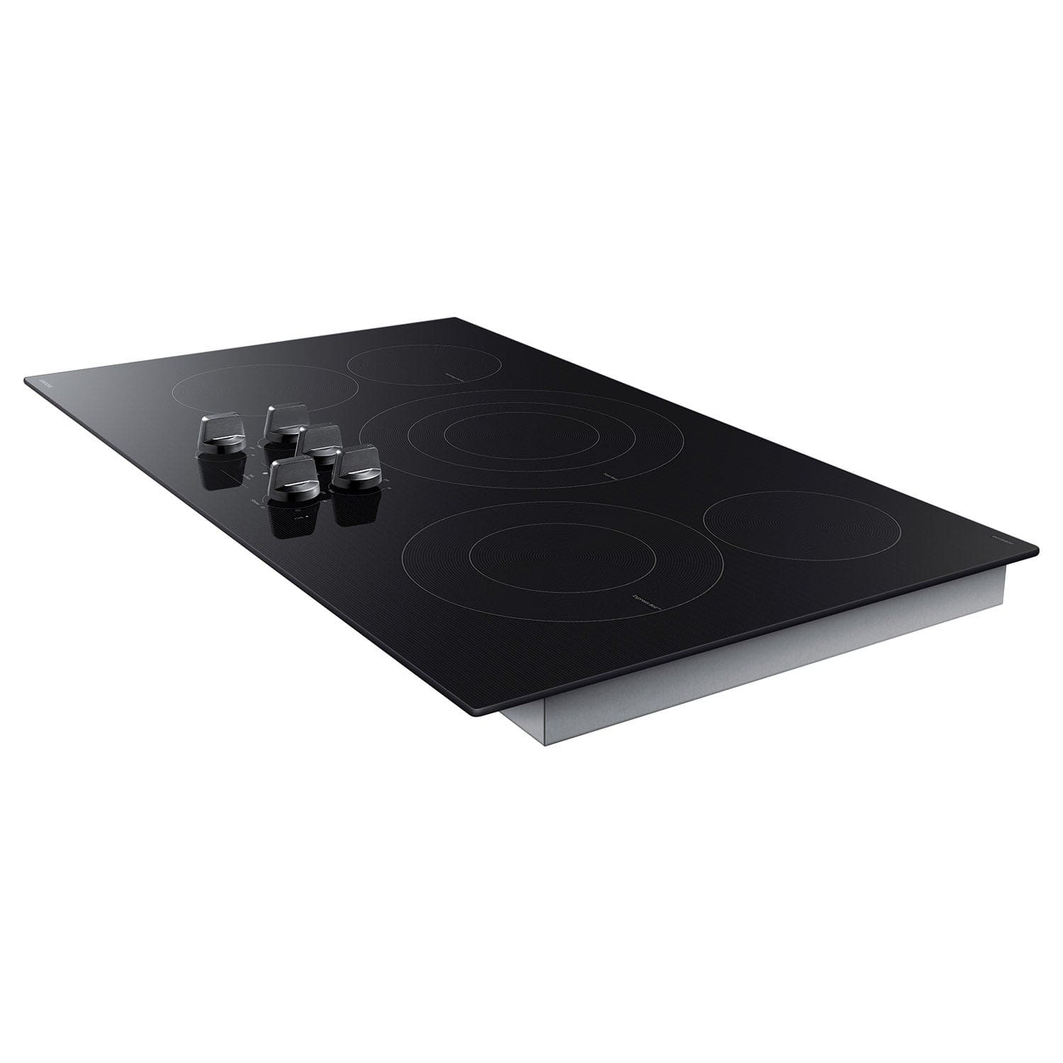 Alt View 18. Samsung - 36" Electric Cooktop with 5 Burners and ENERGY STAR Certified Cooktop with Illuminated Knobs - Black.