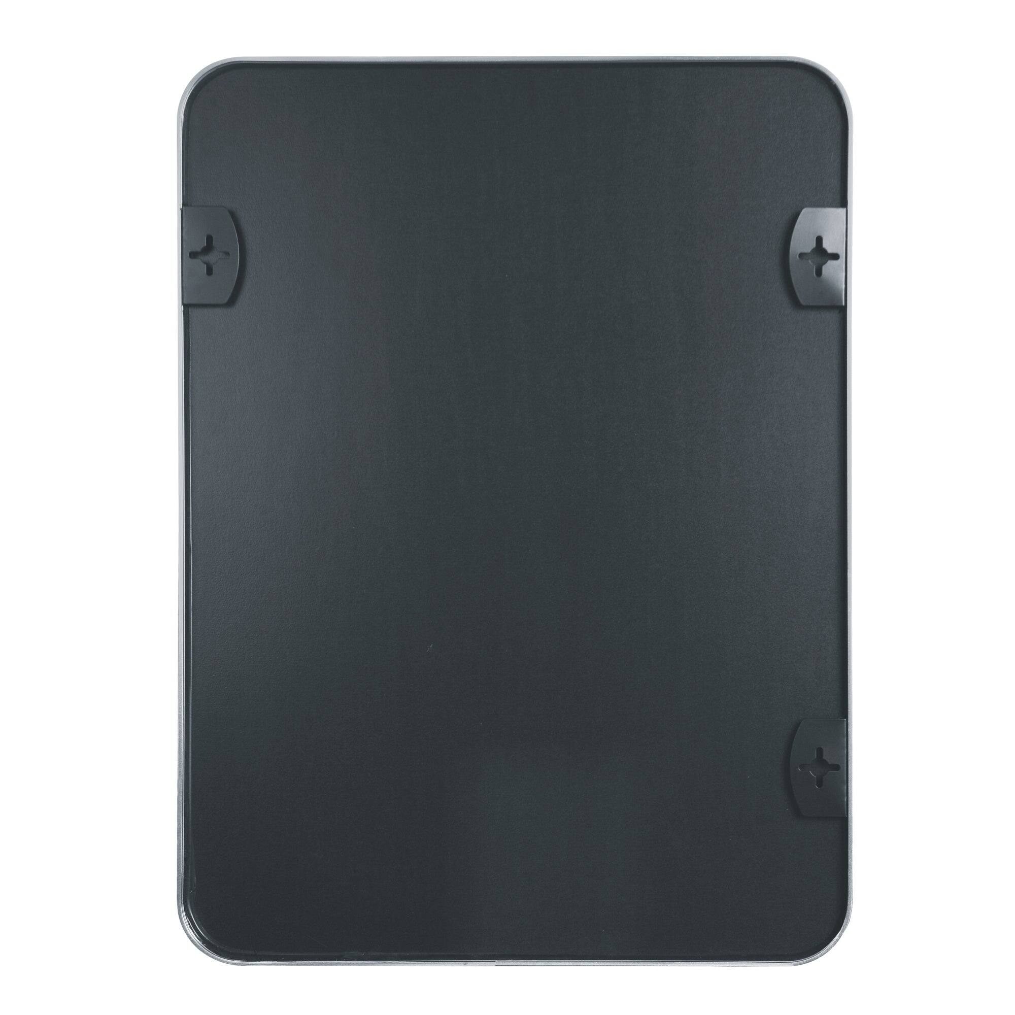 Alt View 4. BreeBe - 24x36 Inch Silver Metal Framed Rectangular Bathrrom Mirror for Wall. - Silver.