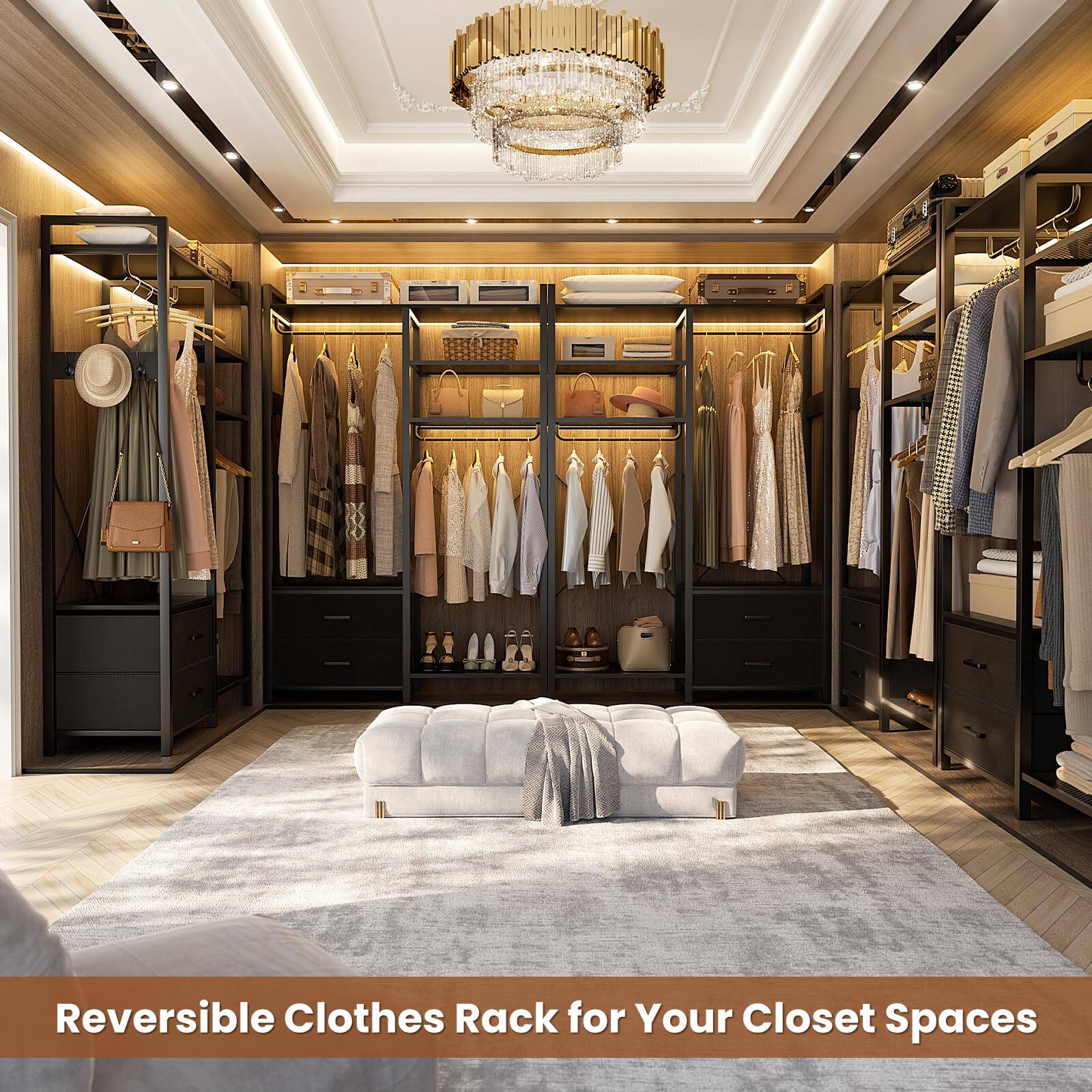 Reversible Clothes Rack for Your Closet Spaces