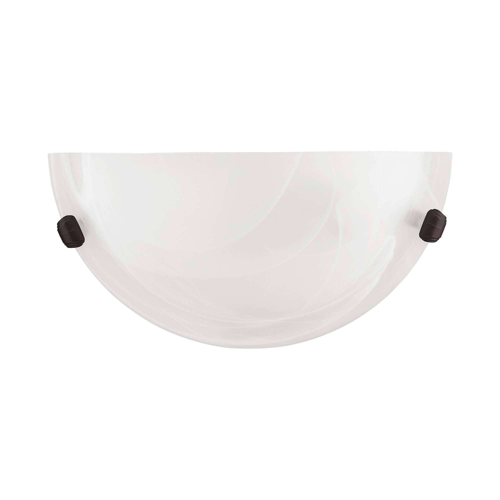 Left. Earthley Blooms - Lighting 4271 07 Oasis 1 light Bronze Wall Sconce White - Bronze.